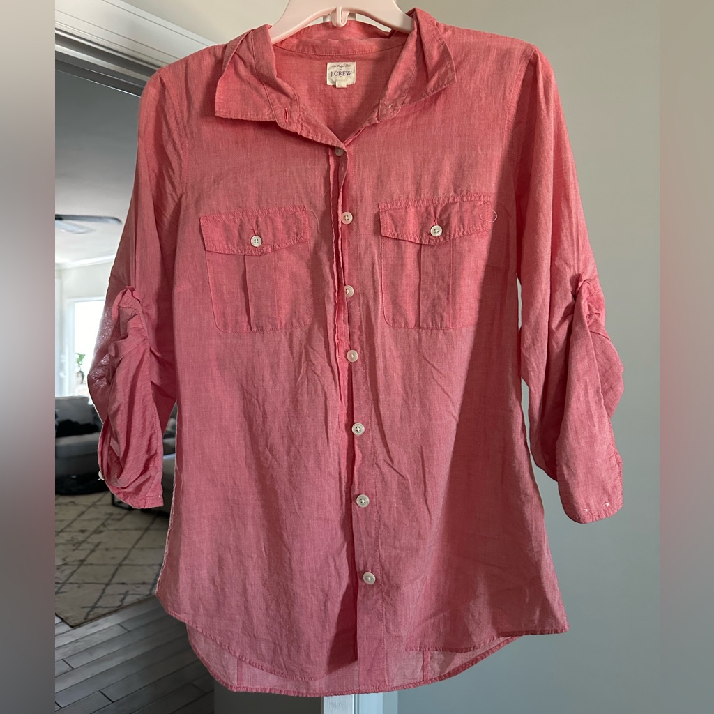 Coral Button Down